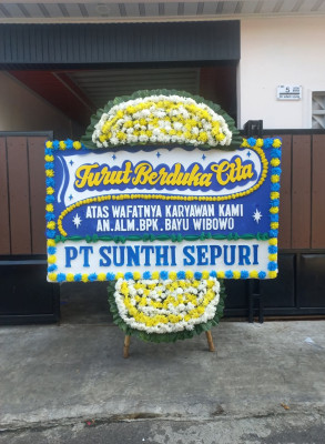 Papan Bunga Duka di Lembang Jaya